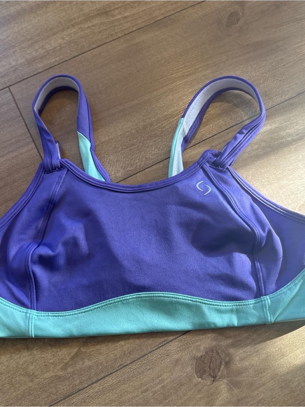 Brooks Purple and Aqua Sport Bra - Two-Tone Active Support